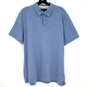 Banana Republic Polo Shirt Mens XL Blue Fitted Pima All Cotton Knit Preppy